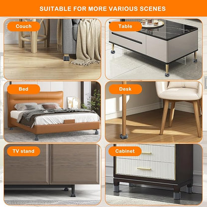shouwuhho 6 Pack Furniture Risers Adjustable Bed Risers Heavy Duty Lifts Height - Image 6