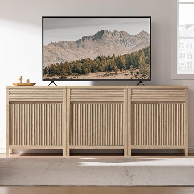 SICOTAS 58" Large Fluted Buffet Cabinet - Image 8