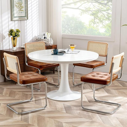 Zesthouse Natural Rattan Dining Chairs Set of 6, Modern Dining Room Chairs - Image 8