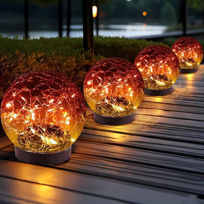 JKIMK Solar Globe Lights Outdoor Waterproof by JKIMK