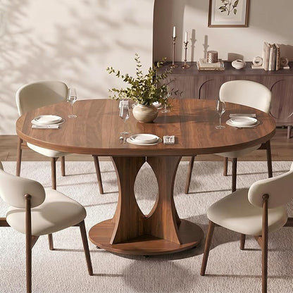 Einhomn 43-59" Extendable Round Dining Table, Kitchen Table - Image 3