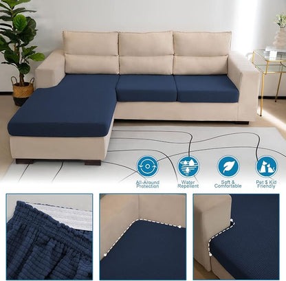 Water Repellent Sectional Couch Cushion Covers L Shaped Sofa - Image 2