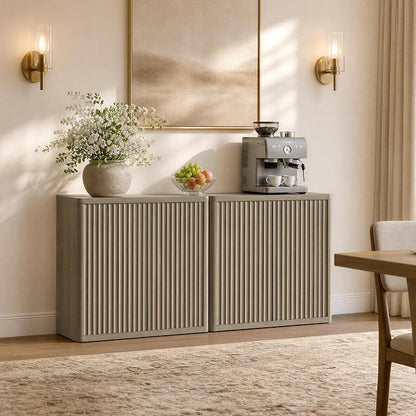 SICOTAS Buffet Cabinet with Storage 34.6" Sideboard Accent Modern Credenza with - Image 7