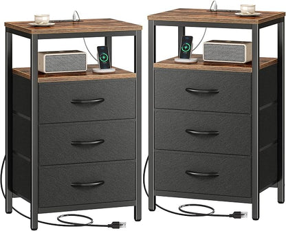Huuger Nightstands Set of 2, 27.6 Inch End Tables by Huuger