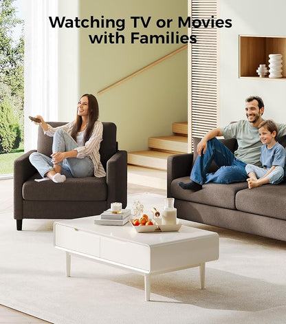 Welzona Sofa Accent Chair, Tool-Free Setup Living Room Accent Chairs, Comfy Arm - Image 9