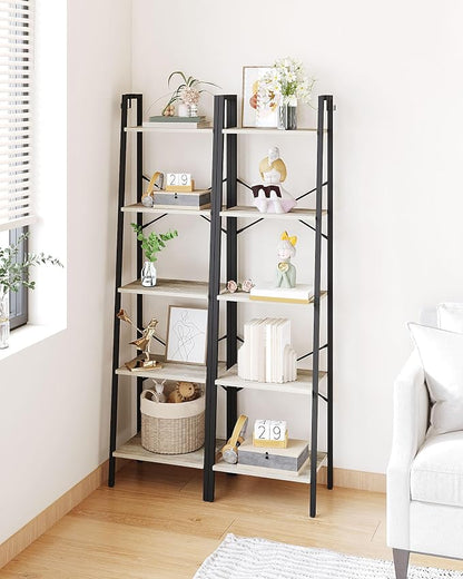 Hzuaneri Ladder Shelf, Bookshelf Bookcase, Freestanding Corner Storage Shelve - Image 5