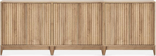 mopio Brooklyn Fluted Storage Cabinet, Modular Accent Buffet Sideboard by MopioInc