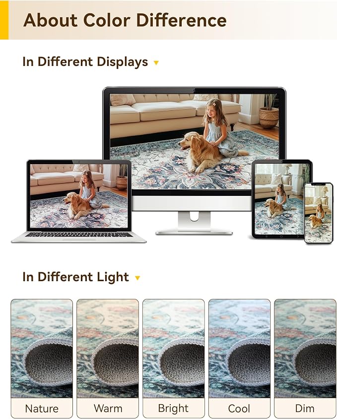 RELEANY Area Rugs 2'x3' Kitchen Rugs Entry Rug Small Rugs - Image 9