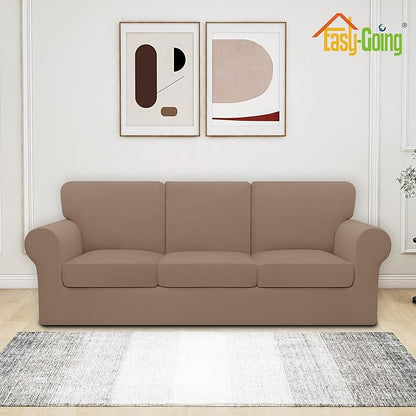 Easy-Going 7 Pieces Stretch Couch Cover Washable Sofa Cover Set - Image 2