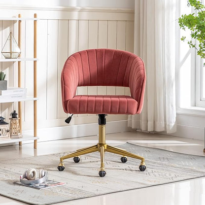 Home Office Chair Swivel Velvet Desk Chair Accent Armchair Upholstered Modern - Image 2