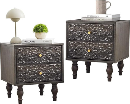 Nightstand, Farmhouse Bedside Table by Unknown