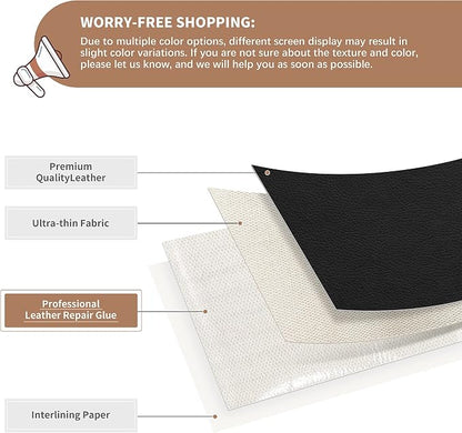 ONine Leather Repair Patch，Self-Adhesive Couch Patch，Multicolor Available - Image 2