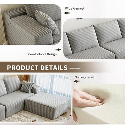 135.4" Cloud Modular Sectional Couch - Image 8