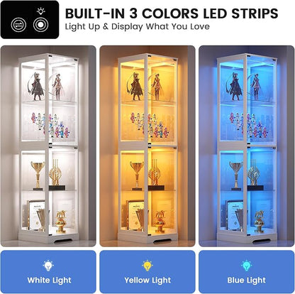 Glass Display Cabinet with Doors, Bookcase - Image 3