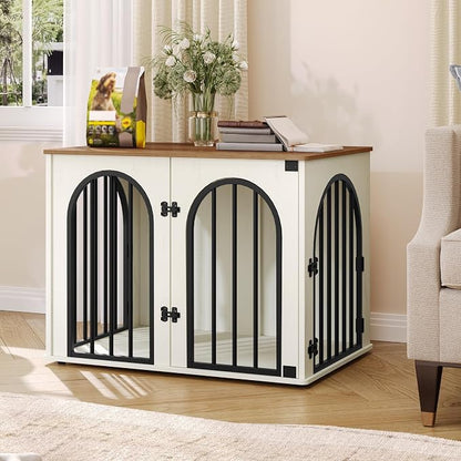 Hzuaneri 26.8'' Wooden Dog Crate Furniture, Indoor Dog Kennel Dogs Cage - Image 8