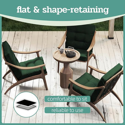 Outdoor Chair Cushions Set of 2, High Back Soft Seat Pad - Image 7