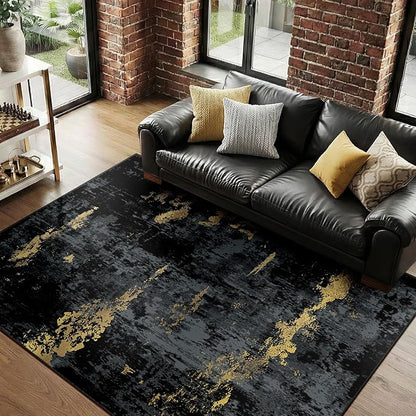 RELEANY Washable Area Rugs 6'x9' Non-Slip Modern Abstract Soft - Image 8