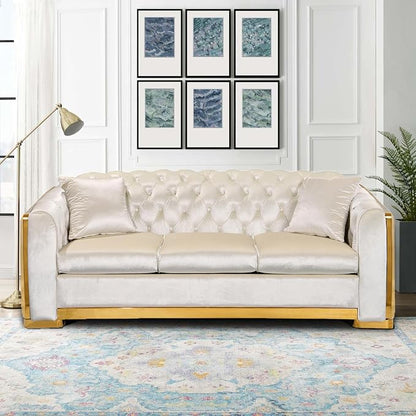 WinJoy 82.3 Inch Velvet Sofa Set - Image 3