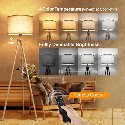 OUTON Wood Tripod Floor Lamp - Image 2