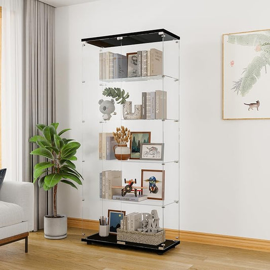 LFT HUIMEI2Y Glass Display Cabinet 5-Shelf by LFTHUIMEI2Y