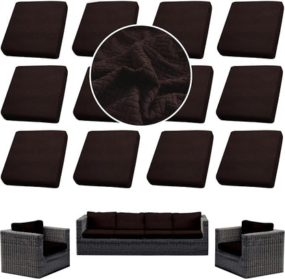 Outdoor Cushion Covers Set, Replacement by SUKAIKEQA