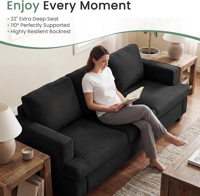 YOUDENOVA 3 Pieces Corduroy Couch Set - Image 4