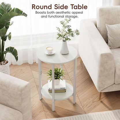 Vagusicc Side Table, Small Round End Table, Circle Table Small Round Coffee - Image 4