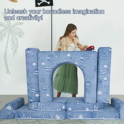 MeMoreCool Kids Couch, 10-Piece Modular Play Couch - Image 7