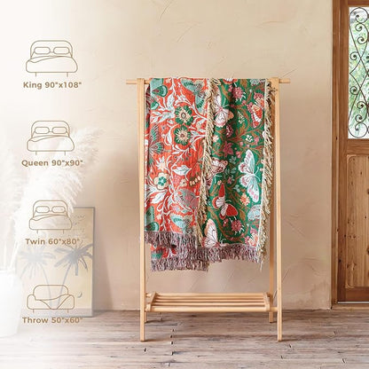 LUTBM Boho Throw Blanket for Bed Cotton Summer Blankets for Bedroom Living Room - Image 6