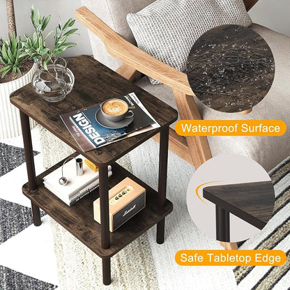 Apicizon 2 Tier End Table Set of 2, Small Side Table - Image 5