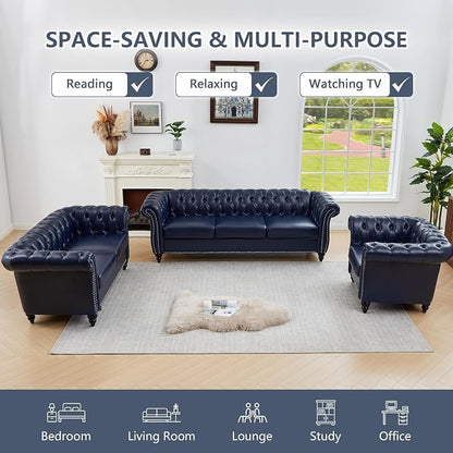 QHITTY 2 Piece Living Room Set, Sectional Chesterfield Sofa Contemporary - Image 8