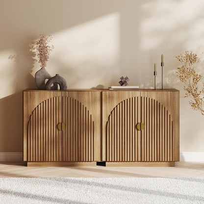 BELLEZE Modular Fluted Sideboard Buffet Cabinet - Image 7
