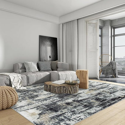 9x12 Area Rugs Washable Rug: Modern Abstract Living Room Rug Soft Anti-Skid - Image 4