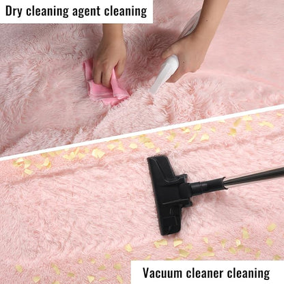 PAGISOFE Pink Rugs for Girls Bedroom 4x6 Ft Fluffy Cute Girls Room Decor - Image 7