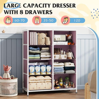 WLIVE Fabric Dresser for Bedroom, Tall Dresser - Image 4