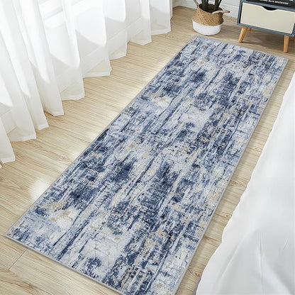 2'6''x8' Runner Rugs Washable Rug: Modern Abstract Hallway Runner Rug Indoor - Image 3