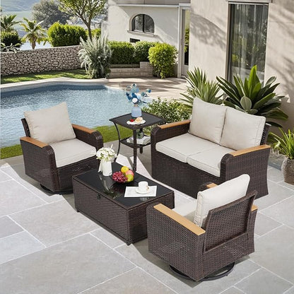 5 Pieces Outdoor Furniture Set - Image 5