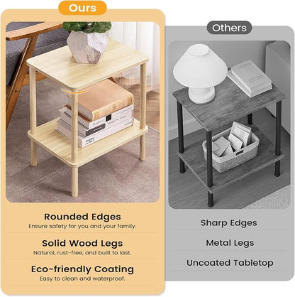 Apicizon 2 Tier End Table Set of 2, Small Side Table - Image 4