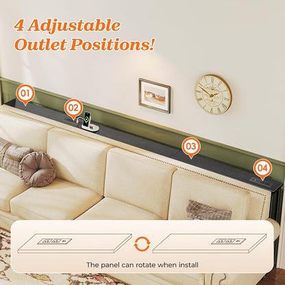 SUPERJARE 102 Inch Sofa Table - Image 6
