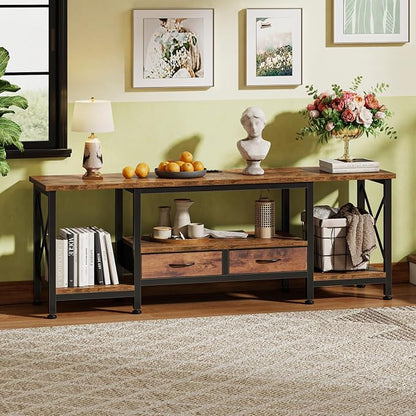 DUMOS 63” TV Stand with Power Outlets, Entertainment Center - Image 8