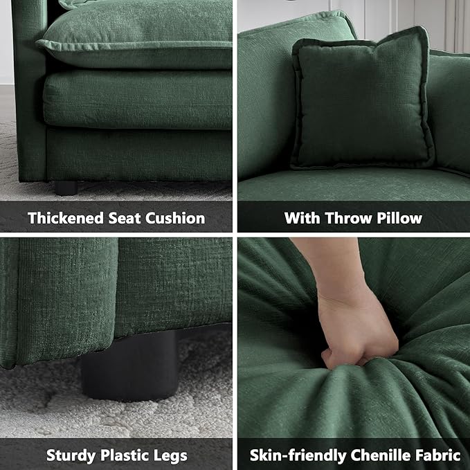 mikibama Modular Sectional Sofa, 111.5 Inch U Shaped Couch Set - Image 5
