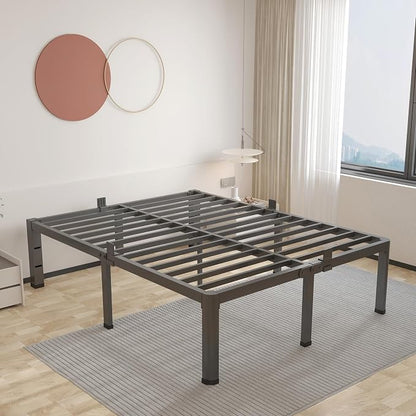 ROIL 14 inch California King Size Bed Frame Metal Platform No Box Spring Needed - Image 8