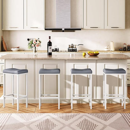 HOOBRO Bar Stools, 24.8 Inches, 2.4" Thick Upholstery - Image 2