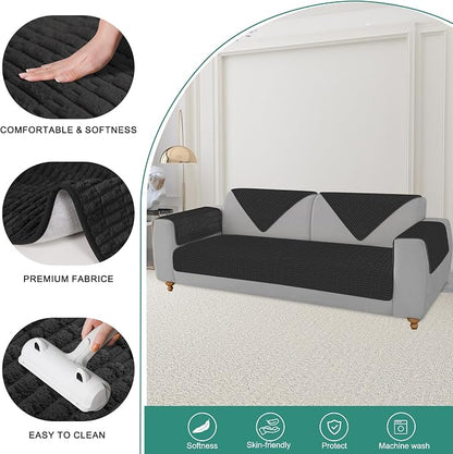 Foxdecor Couch Arm Covers Sofa Arm Cover, Arm Chair Covers Set of 2, Non-Slip - Image 2
