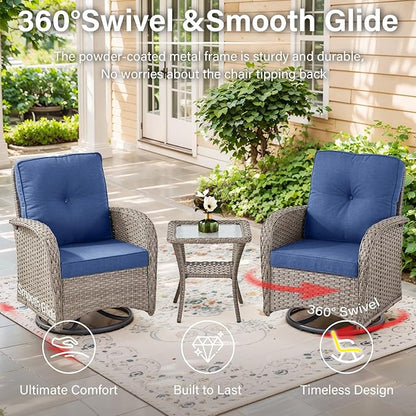 Belord 6 Pieces Wicker Patio Conversation Sets - Image 4