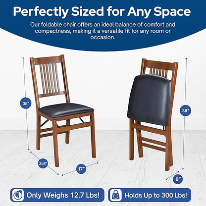 MECO Stakmore True Mission Wooden Folding Chairs - Image 3