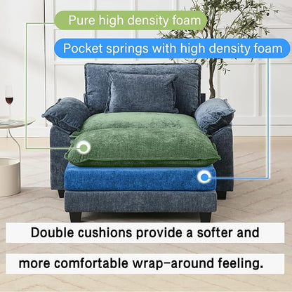Oprisen 53" Modular Sectional Sofa, Comfy Cloud Couch Sectional Sofa - Image 3