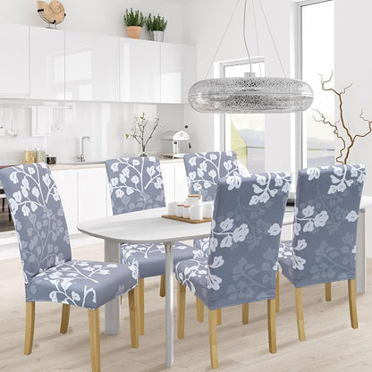 BIETYONE Stretch Dining Chair Covers Set of 6, Soft Removable Washable Kitchen - Image 2