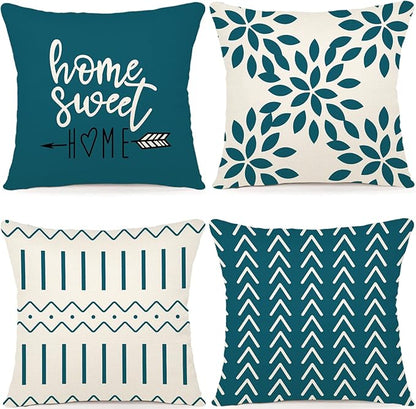 YCOLL Pillow Covers 18x18 Set of 4, Modern Sofa Throw Pillow Cover, Decorative by PillowCoversExpert