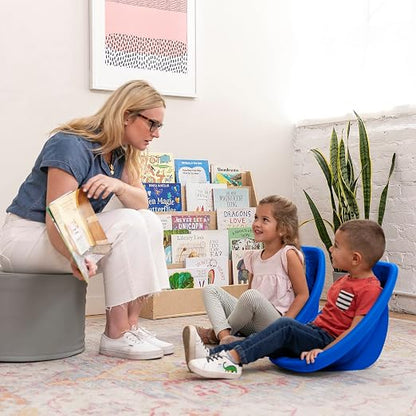 ECR4Kids Plastic Leaf Scoop Floor Rocker Seat, Classroom Furniture - Image 7